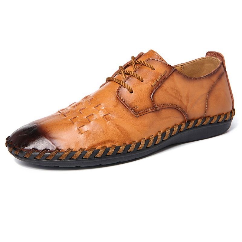 Herre Casual Style Retro Håndsyede Flats Stor Størrelse Casual Style