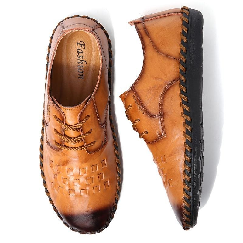 Herre Casual Style Retro Håndsyede Flats Stor Størrelse Casual Style