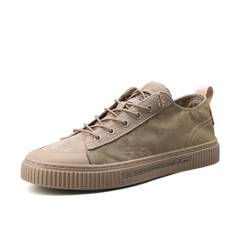 Herre Court Sneaker Åndbar Canvas Casual Skridsikre Tåbeskyttede Modesko