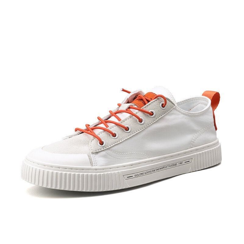 Herre Court Sneaker Åndbar Canvas Casual Skridsikre Tåbeskyttede Modesko