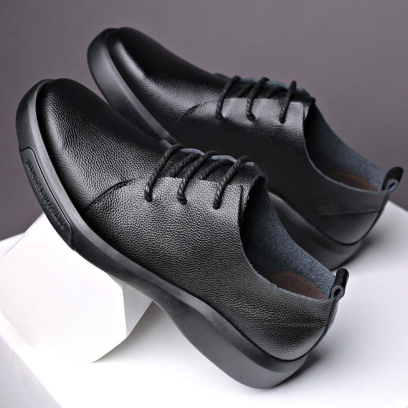 Herre Cow Split Læder Komfortabel Blød Sål Casual Flats