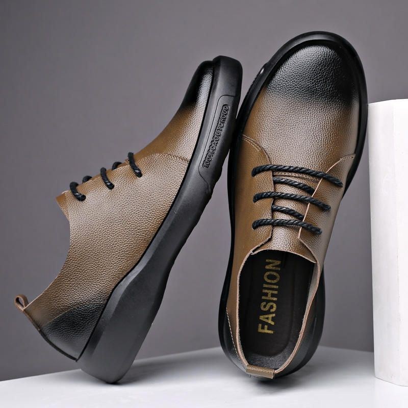 Herre Cow Split Læder Komfortabel Blød Sål Casual Flats