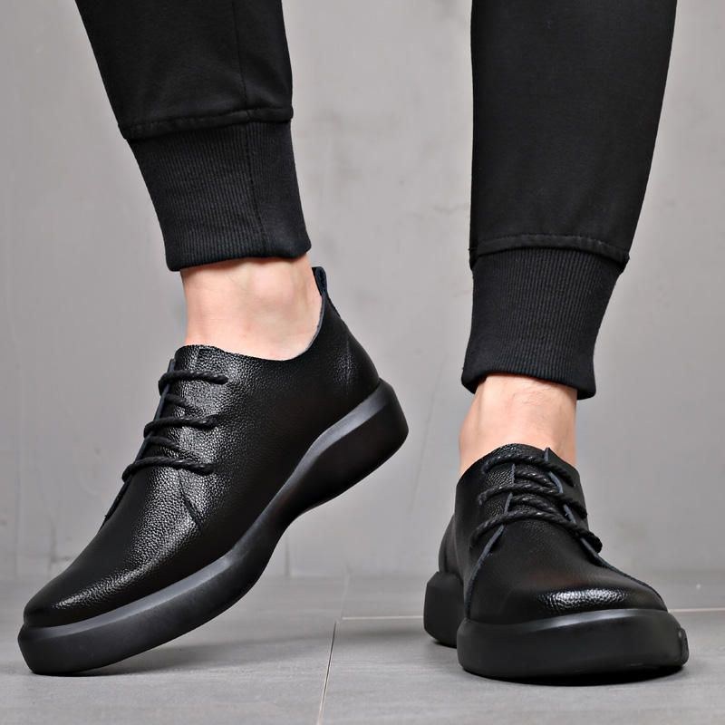 Herre Cow Split Læder Komfortabel Blød Sål Casual Flats