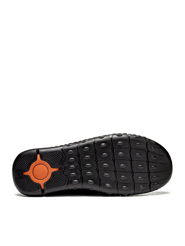 Herre Håndlavede Syninger Skridsikker Bløde Komfortable Slip On Casual Sko