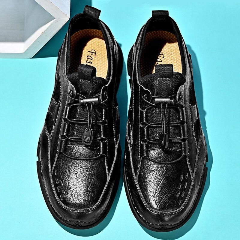 Herre Håndsyet Åndbar Slip On Casual Bløde Såler Sko