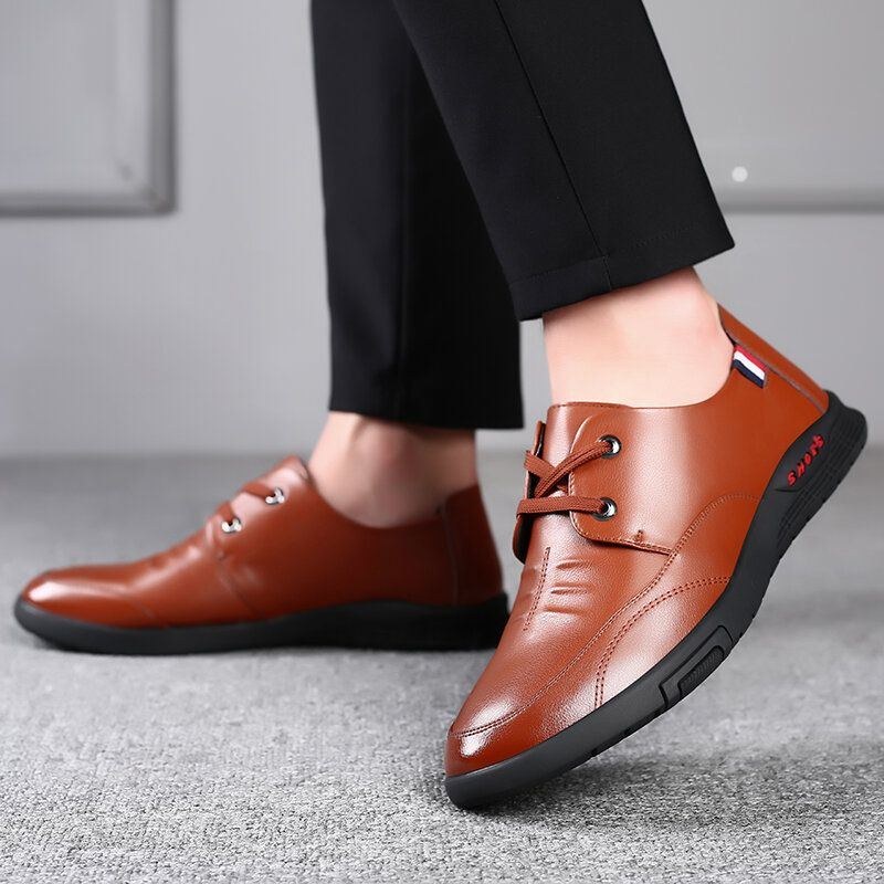 Herre Ko-læder Skridsikre Business Casual Flade Sko