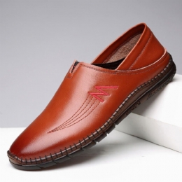 Herre Koskinds Lædersøm Bløde Slip On Casual Loafers
