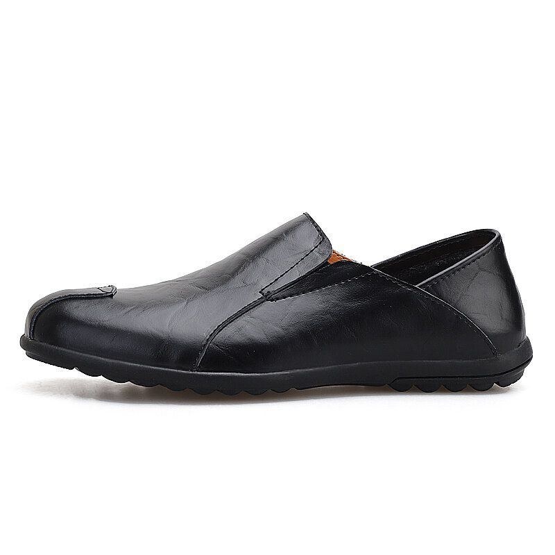 Herre Læder Behagelig Skridsikker Casual Slip On Driving Loafers