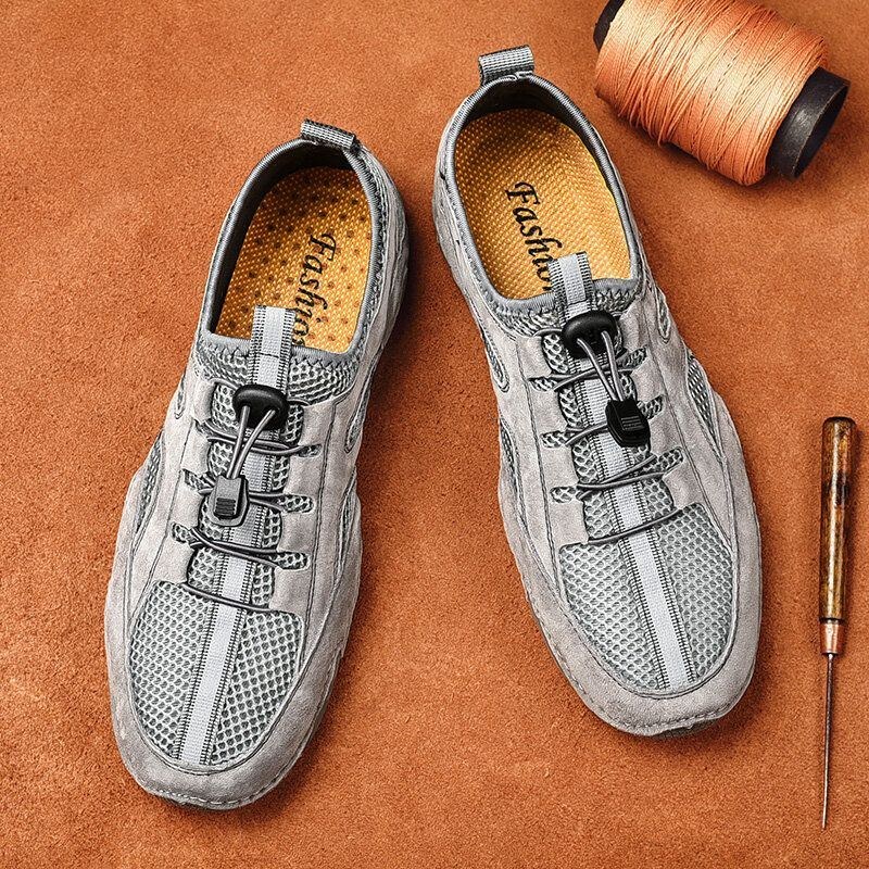 Herre Mesh Sneakers Åndbar Skridsikre Bløde Sports Casual Sko