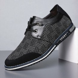 Herre Microfiber Åndbar Blød Bund Med Snøre Comfy Loafers Casual Business Sko
