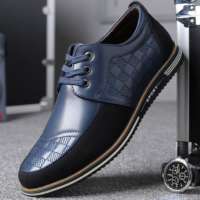 Herre Microfiber Læder Splejsning Skridsikre Bløde Business Casual Sko