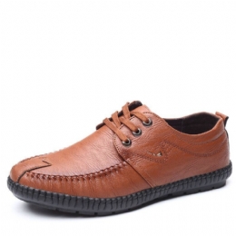 Herre Microfiber Pure Color Casual Soft Business Læder Loafers