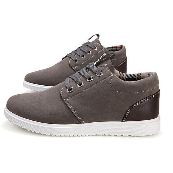 Herre Mode Sport Casual Athletic Sneakers Ruskind Komfortable Flats Sko