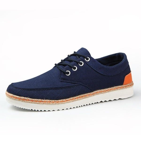 Herre Sneakers Canvas Causal Outdoor Sport Flade Komfortable Oxfords Sko