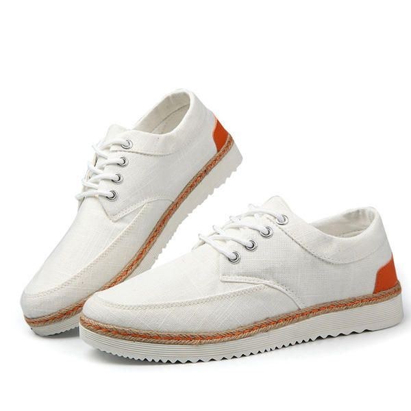 Herre Sneakers Canvas Causal Outdoor Sport Flade Komfortable Oxfords Sko