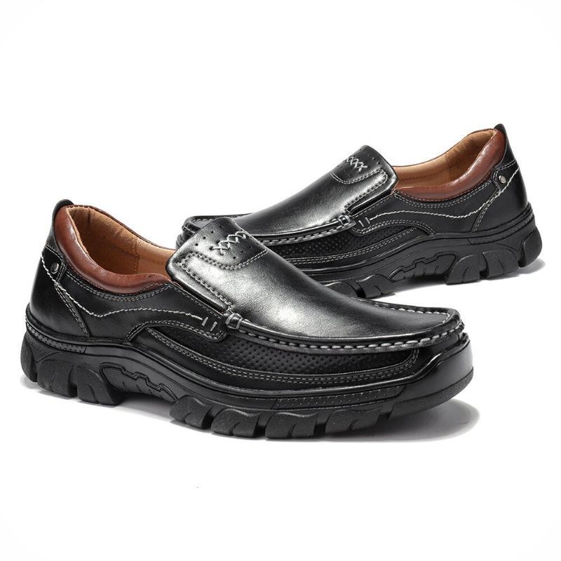 Herre Stricing Slip On Business Casual Lædersko