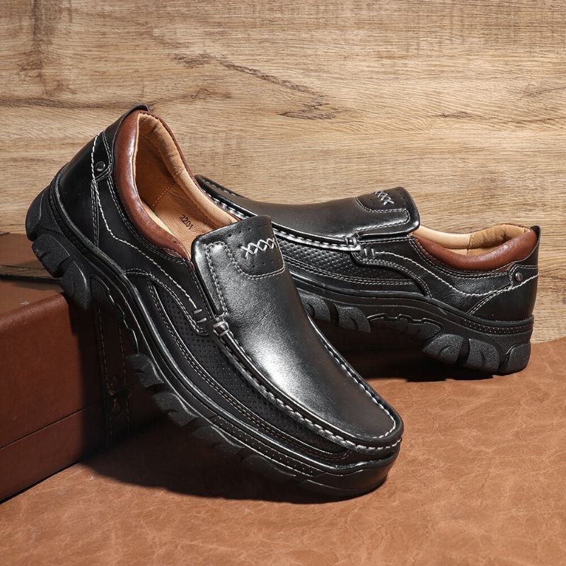 Herre Stricing Slip On Business Casual Lædersko