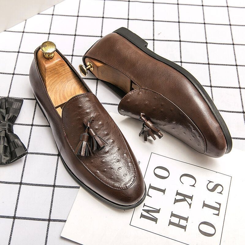 Herre Tassel Slip On Casual Pu Læder Køresko