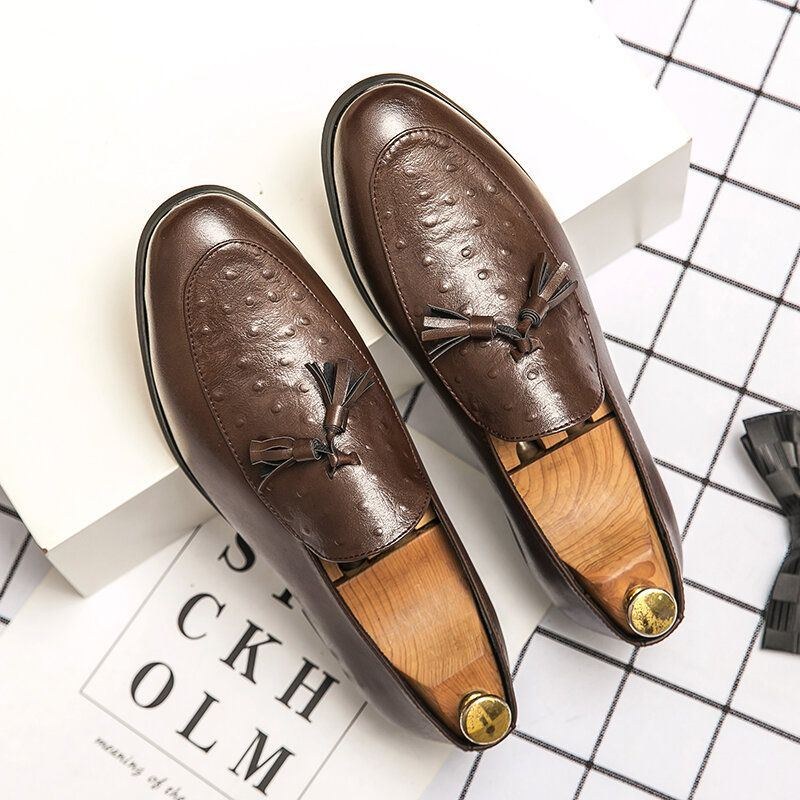 Herre Tassel Slip On Casual Pu Læder Køresko