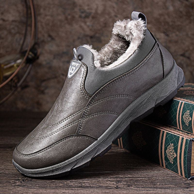 Herre Vandtæt Skridsikker Varm Plys Foring Slip On Casual Sko