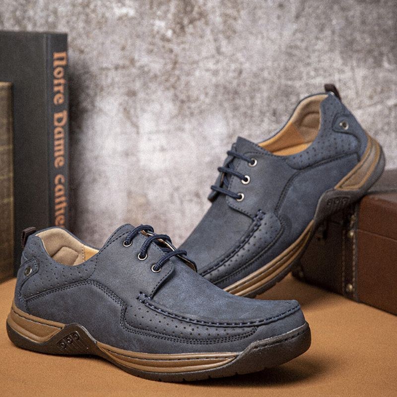 Herre Wide Fit Non-slip Behagelige Snøre Business Casual Sko