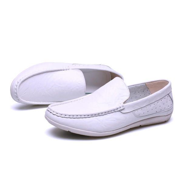 Nye Mænd Casual Udendørs Blødt Komfortabelt Læder Slip On Flats Loafers Sko