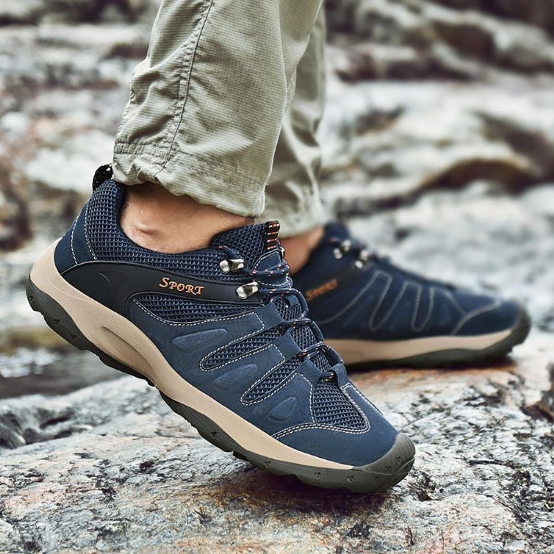 Åndbare Udendørs Vandre Sneakers Til Mænd