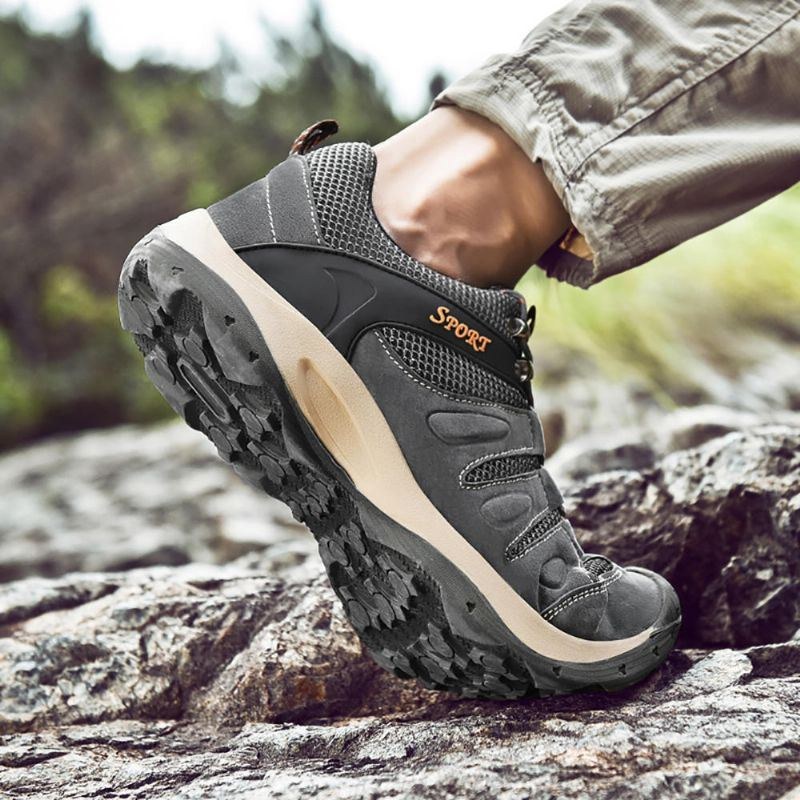 Åndbare Udendørs Vandre Sneakers Til Mænd