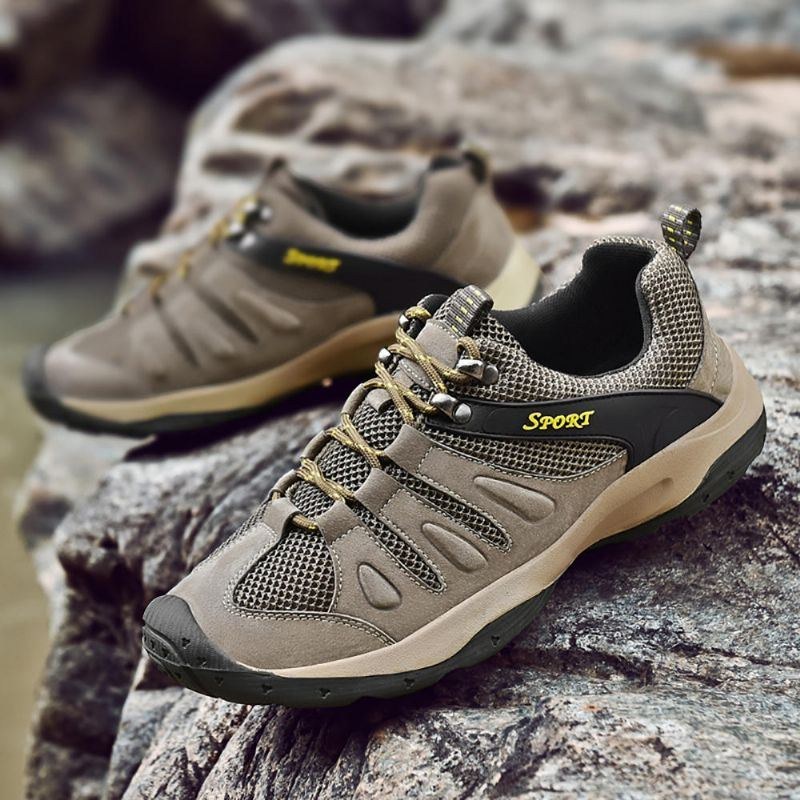 Åndbare Udendørs Vandre Sneakers Til Mænd