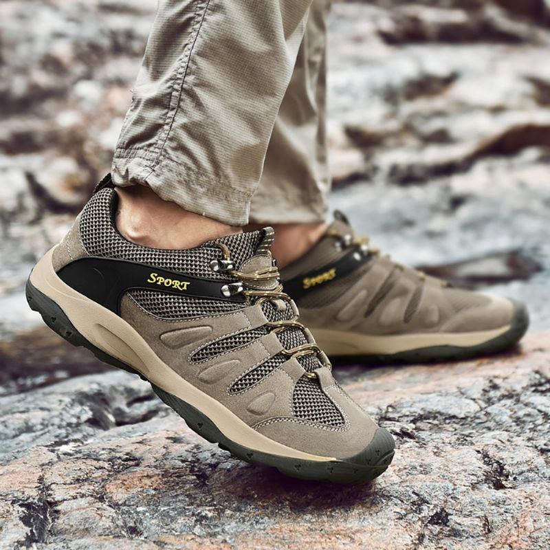 Åndbare Udendørs Vandre Sneakers Til Mænd