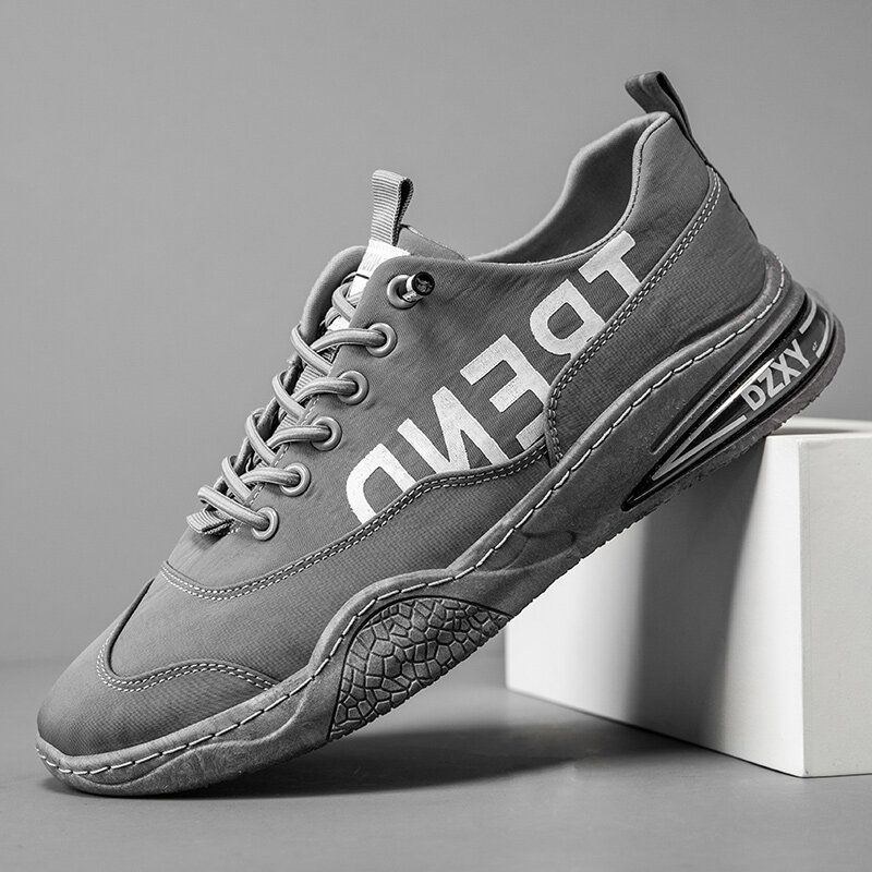 Herre Åndbar Skridsikker Behagelig Blød Bund Snørebånd Trendy Sports Casual Court Sko