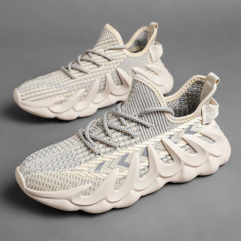 Herre Åndbart Stof Blød Sål Skridsikre Platform Casual Sportssneakers