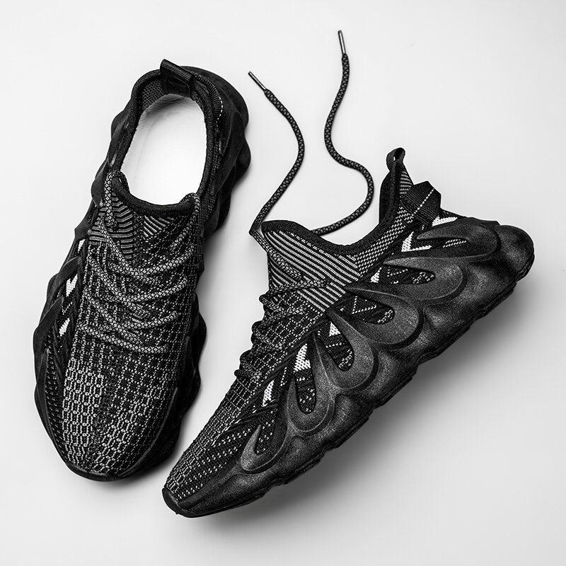 Herre Åndbart Stof Blød Sål Skridsikre Platform Casual Sportssneakers