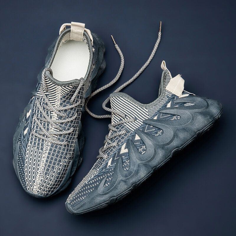 Herre Åndbart Stof Blød Sål Skridsikre Platform Casual Sportssneakers