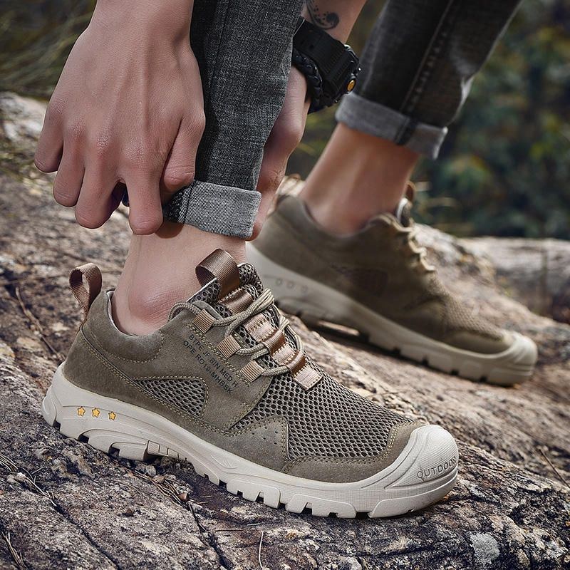 Herre Anti-kollisionstå Åndbar Udendørs Vandresneakers