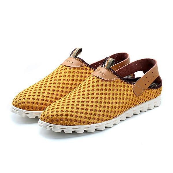 Herre I Stor Størrelse Åndbar Mesh Atletiksko Slip On Outdoor Sports Sneaker Sko