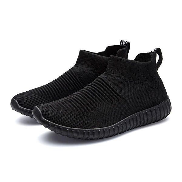 Herre Komfortabelt Strikstof High Top Slip On Sneakers