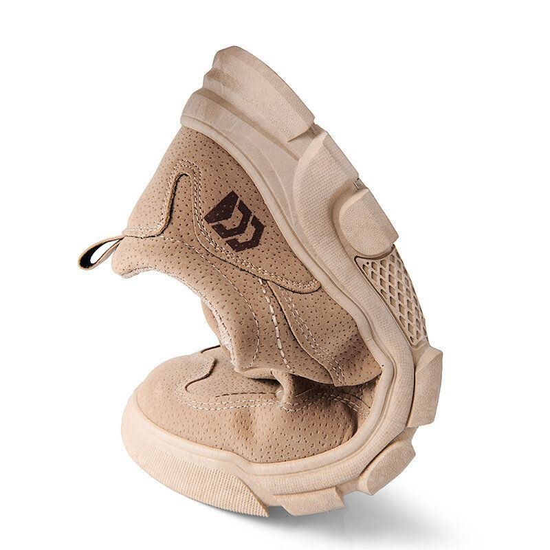 Herre Koskind Læder Åndbar Blød Sål Skridsikker Behagelig Udendørs Slip On Casual Sko
