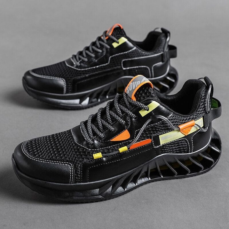 Herre Mesh Åndbar Blød Bund Tyk Sål Snørebånd Sport Casual Chunky Sko