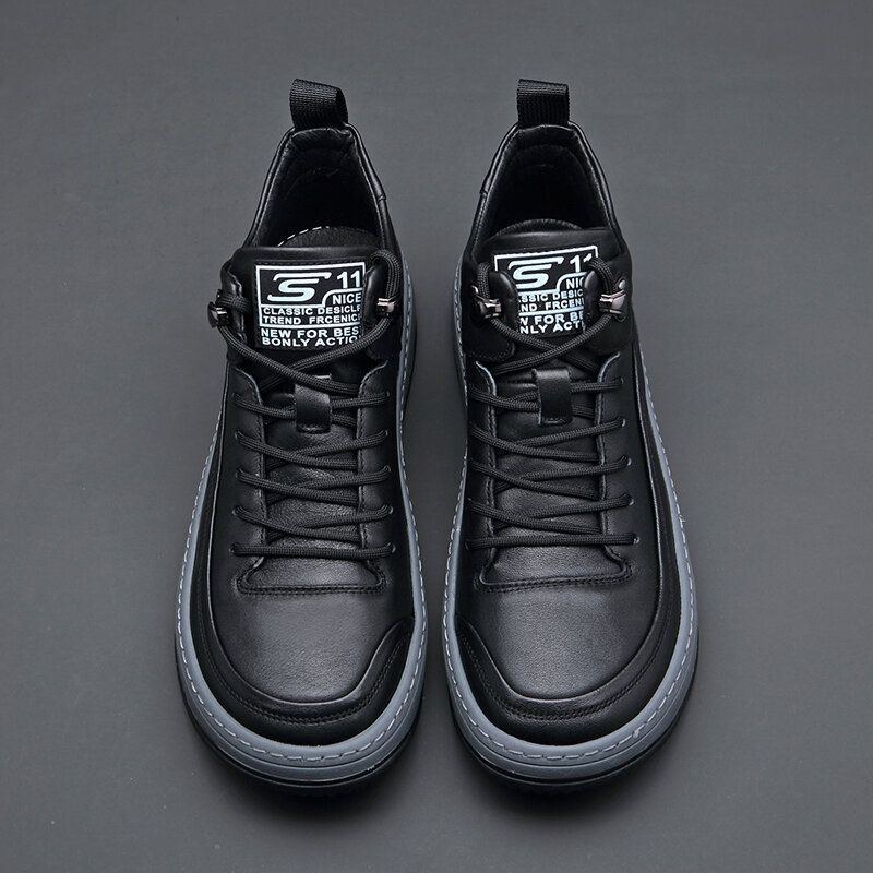 Herre Microfiber Læder Skridsikker Casual Board Sko Sneakers