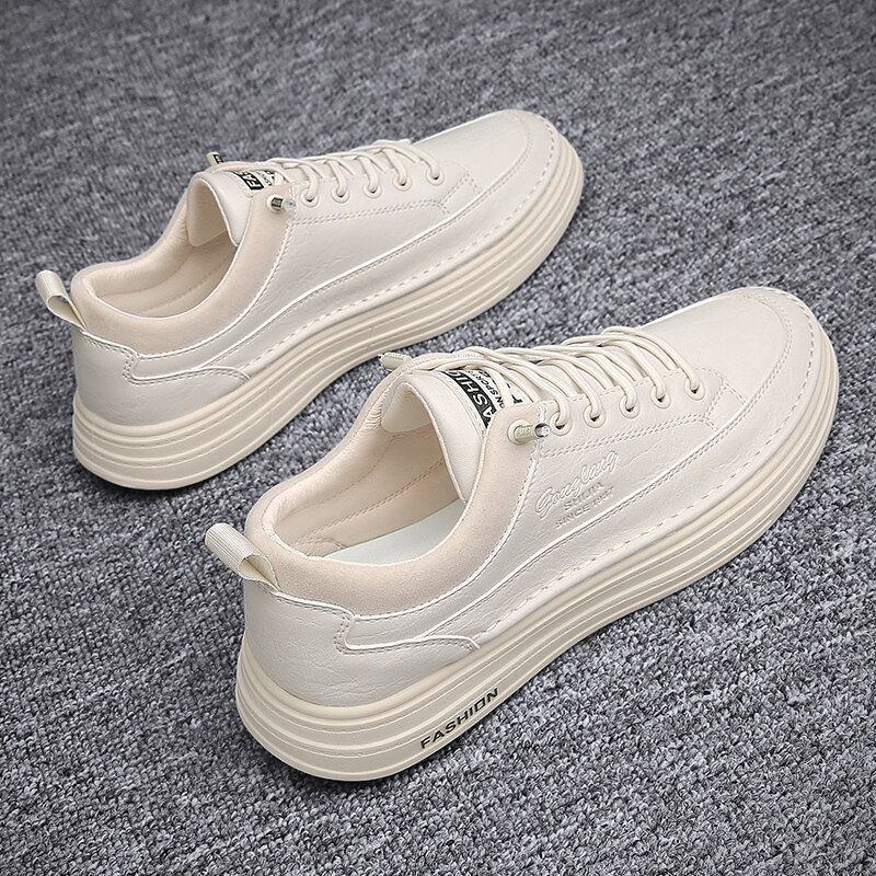 Herre Microfiber Letter Mønster Comfy Casual Board Sko Sneakers