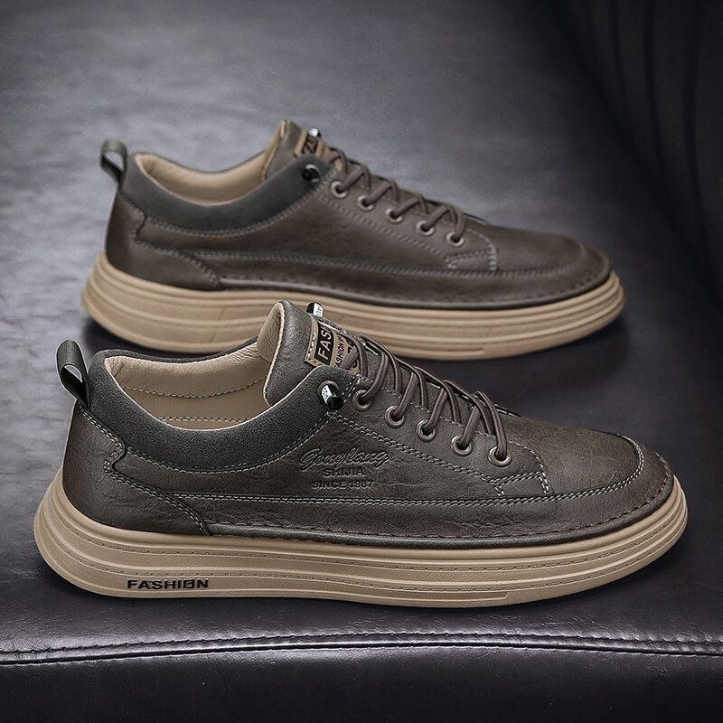 Herre Microfiber Letter Mønster Comfy Casual Board Sko Sneakers