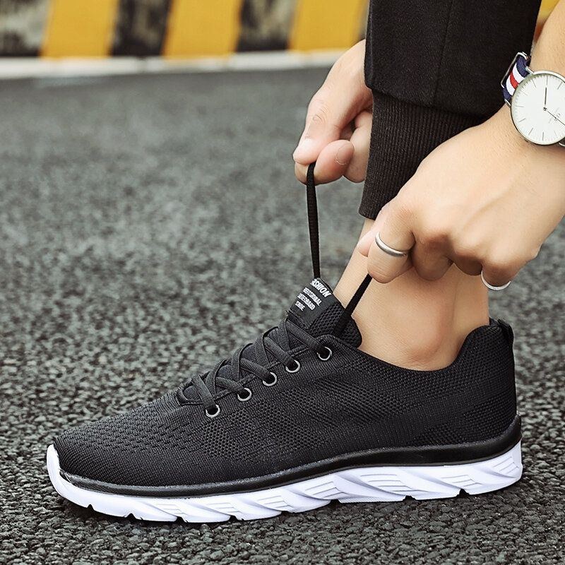 Herre Sports Mesh Sneakers Åndbar Letvægts Casual Walking Sneaker Komfortable Bløde Sko