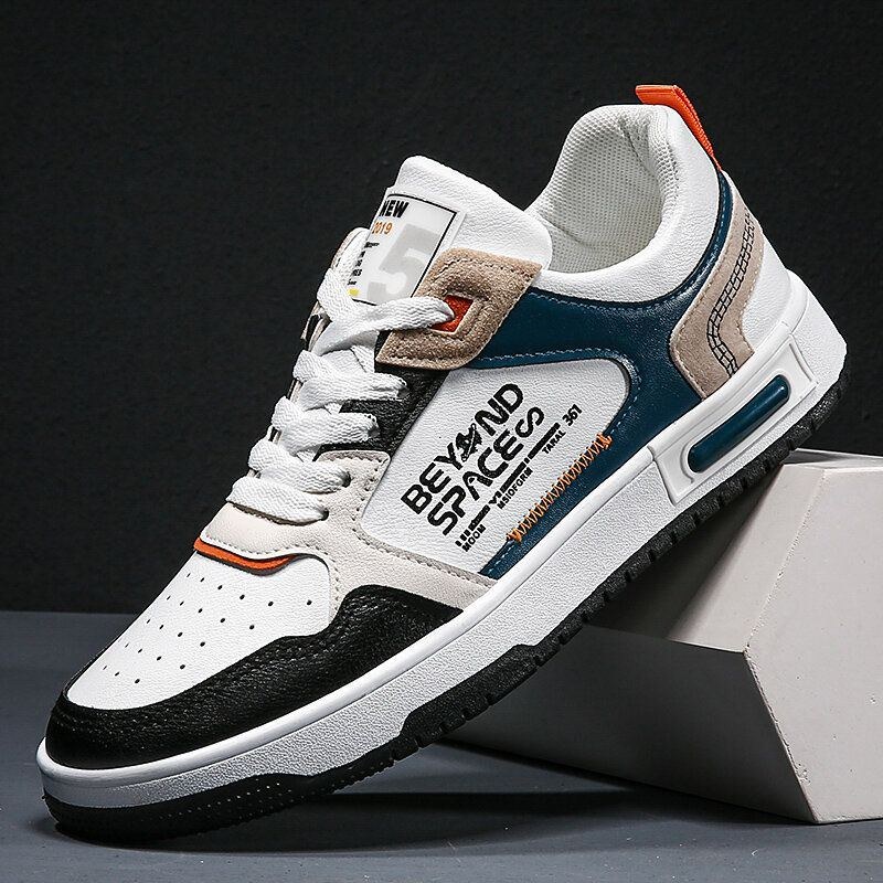 Herre Stilfuldt Skridsikkert Åndbart Mønster Splejsning Casual Board Sko Sneakers