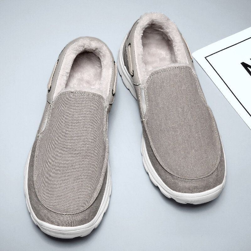 Herre Stingstof Varm Behagelig Elastisk Slip-on Sport Casual Flade Sko