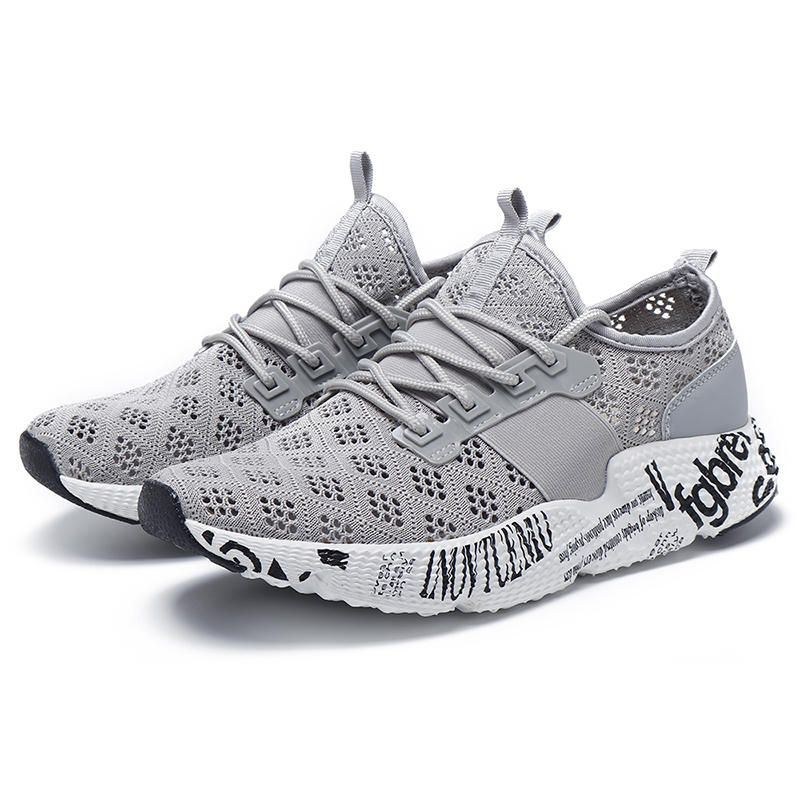 Mænds Store Størrelser Fashion Soft Mesh Åndbare Sportssneakers