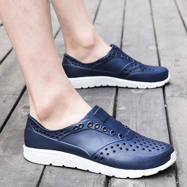 Sko Mænd Hollow Out Slip On Sneakers Strandsko