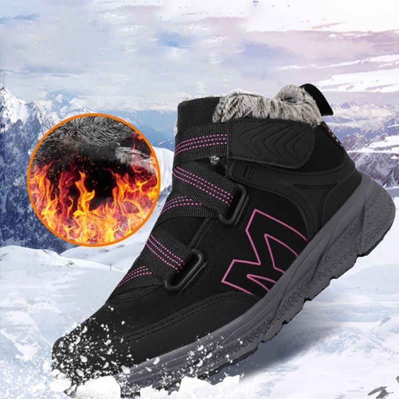 Dame Blød Sål Plys Foring Varm Udendørs Vinter Sneakers Snestøvler