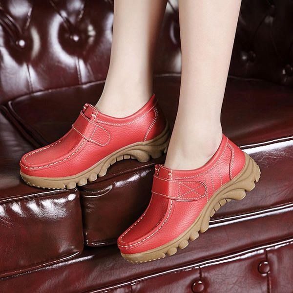 Dame Large Size Magic Stick Rund Toe Lav Top Hold Varm Plys Sko