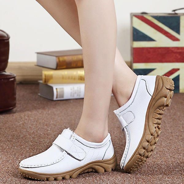 Dame Large Size Magic Stick Rund Toe Lav Top Hold Varm Plys Sko